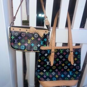 Y2K bag set tote and mini shoulder bag bundle